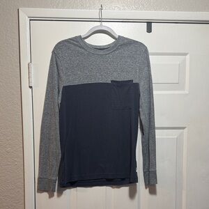 UpWest Charcoal and Light Gray Knit Top